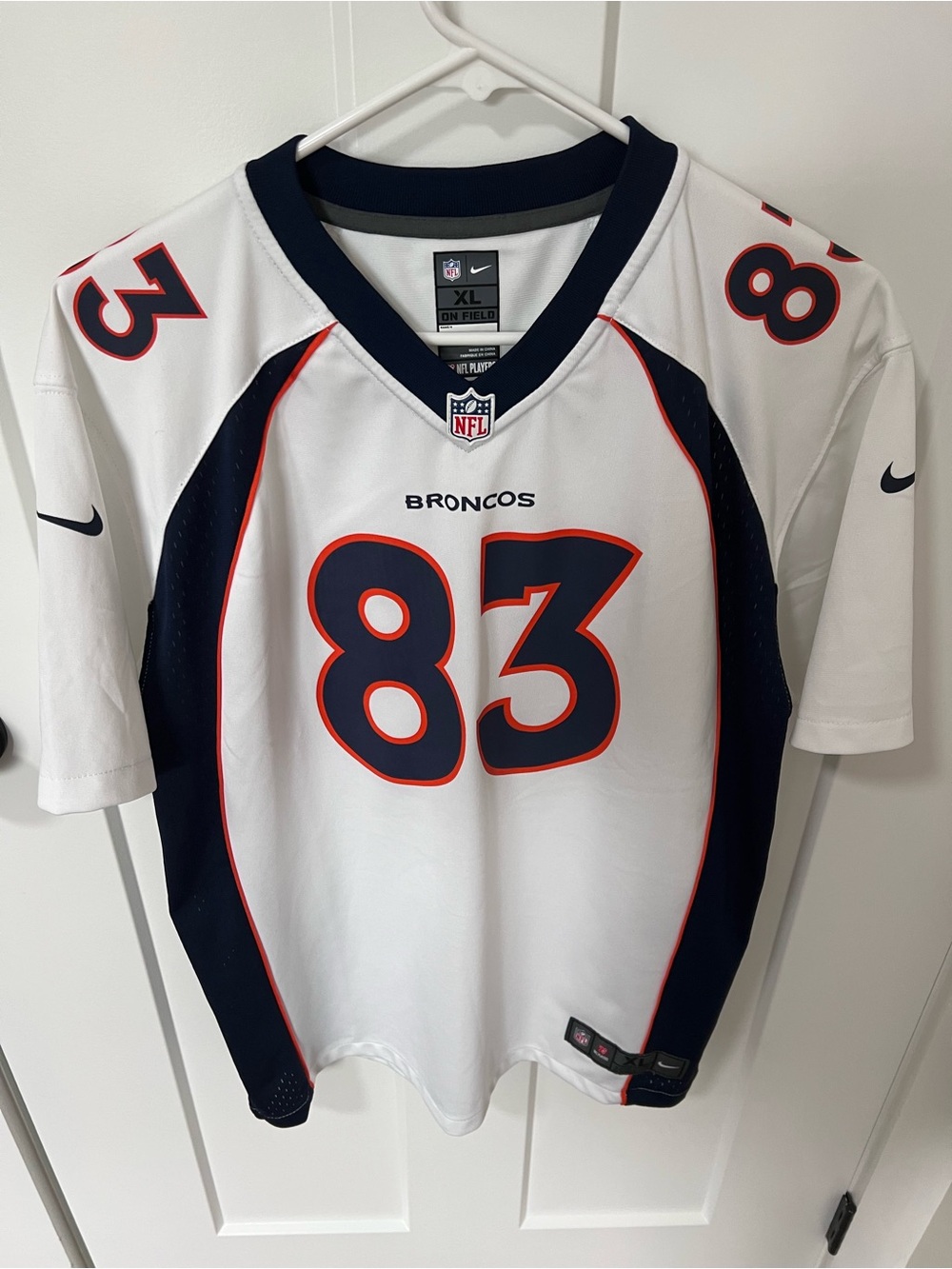 Nike NFL Denver Broncos Wes Welker 83 Jersey White Youth XL 18-20 Like New